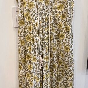 Modern Soul Boho Yellow and Green Paisley Maxi Dress